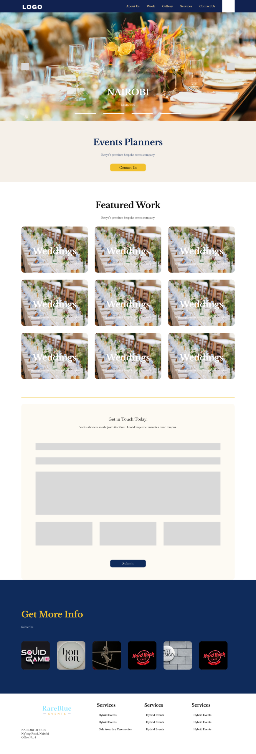 Events Planning Website